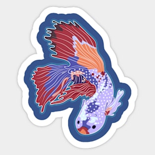 Colourful Betal Fish Sticker